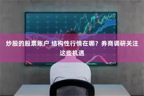 炒股的股票账户 结构性行情在哪？券商调研关注这些机遇