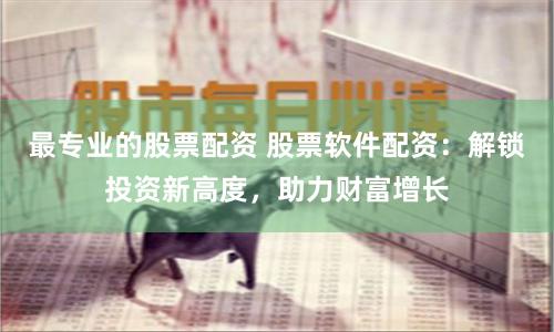最专业的股票配资 股票软件配资：解锁投资新高度，助力财富增长