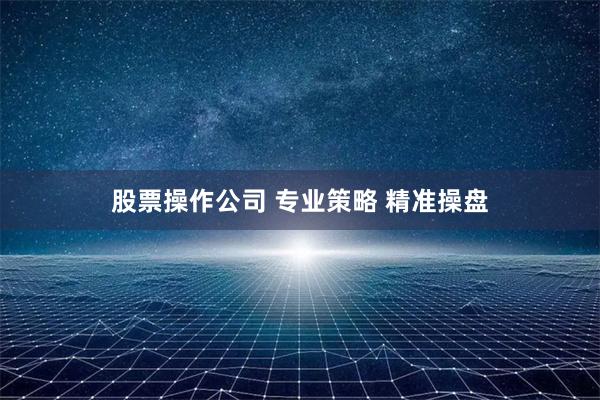 股票操作公司 专业策略 精准操盘